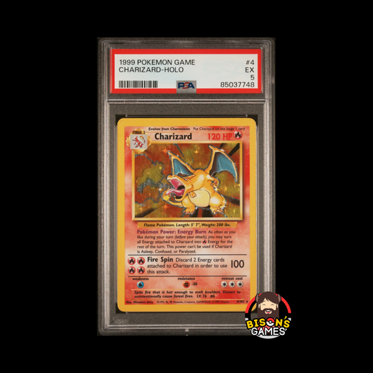 1999 Pokémon Game Charizard (Base Set) | PSA 5 Graded Single Card